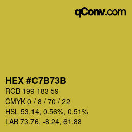 Color code: HEX #C7B73B | qconv.com