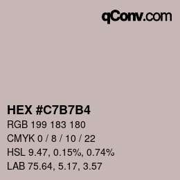 カラーコード: HEX #C7B7B4 | qconv.com