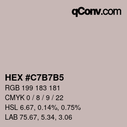 カラーコード: HEX #C7B7B5 | qconv.com