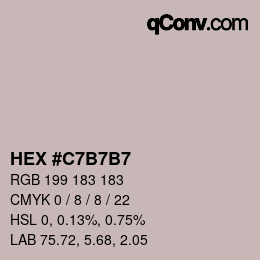 Color code: HEX #C7B7B7 | qconv.com