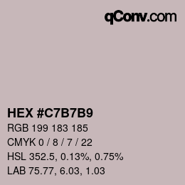 Color code: HEX #C7B7B9 | qconv.com