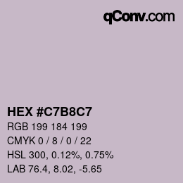 Farbcode: HEX #C7B8C7 | qconv.com