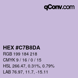 Color code: HEX #C7B8DA | qconv.com