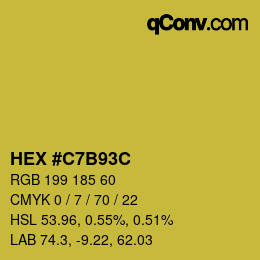 Color code: HEX #C7B93C | qconv.com