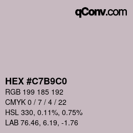 カラーコード: HEX #C7B9C0 | qconv.com