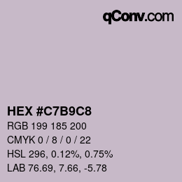 Color code: HEX #C7B9C8 | qconv.com