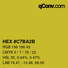 Color code: HEX #C7BA2B | qconv.com