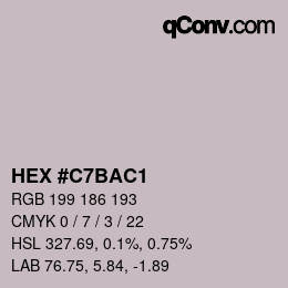 Color code: HEX #C7BAC1 | qconv.com