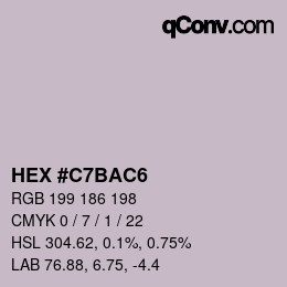 Color code: HEX #C7BAC6 | qconv.com