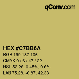 Color code: HEX #C7BB6A | qconv.com