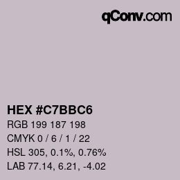 Color code: HEX #C7BBC6 | qconv.com