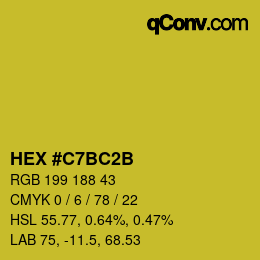 Color code: HEX #C7BC2B | qconv.com