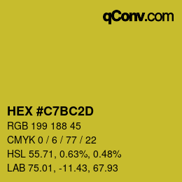 Color code: HEX #C7BC2D | qconv.com