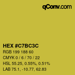 Color code: HEX #C7BC3C | qconv.com