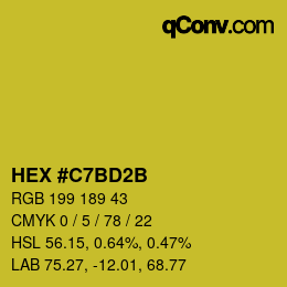 Color code: HEX #C7BD2B | qconv.com