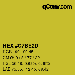 Color code: HEX #C7BE2D | qconv.com