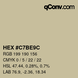 Color code: HEX #C7BE9C | qconv.com