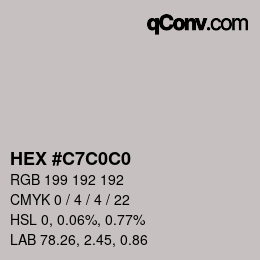 Color code: HEX #C7C0C0 | qconv.com