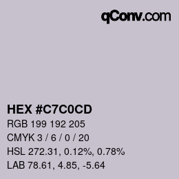 Color code: HEX #C7C0CD | qconv.com