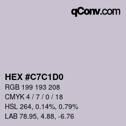 Color code: HEX #C7C1D0 | qconv.com