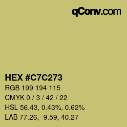 Color code: HEX #C7C273 | qconv.com