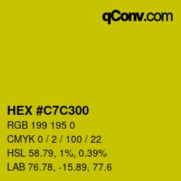 Color code: HEX #C7C300 | qconv.com