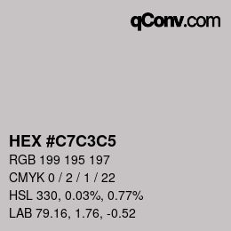 Color code: HEX #C7C3C5 | qconv.com