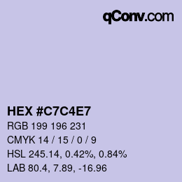 Color code: HEX #C7C4E7 | qconv.com