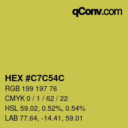 Color code: HEX #C7C54C | qconv.com