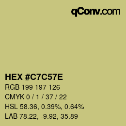 Color code: HEX #C7C57E | qconv.com