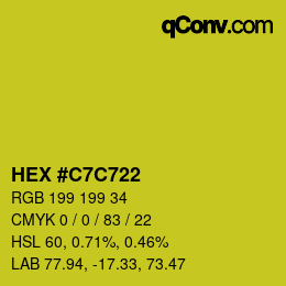 Color code: HEX #C7C722 | qconv.com