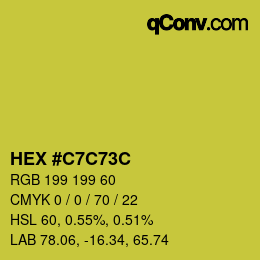 Color code: HEX #C7C73C | qconv.com