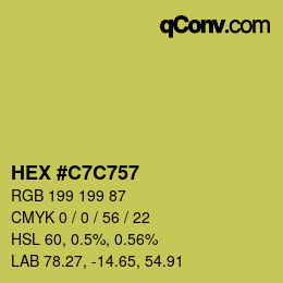 Color code: HEX #C7C757 | qconv.com