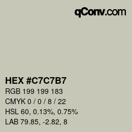 Color code: HEX #C7C7B7 | qconv.com