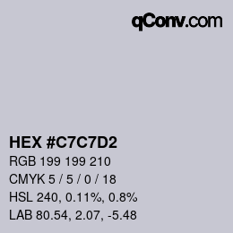 Color code: HEX #C7C7D2 | qconv.com