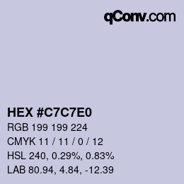 Color code: HEX #C7C7E0 | qconv.com