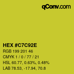 Color code: HEX #C7C92E | qconv.com