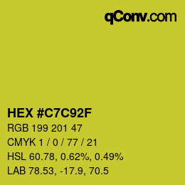 Color code: HEX #C7C92F | qconv.com