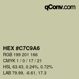 Farbcode: HEX #C7C9A6 | qconv.com