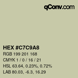 Color code: HEX #C7C9A8 | qconv.com