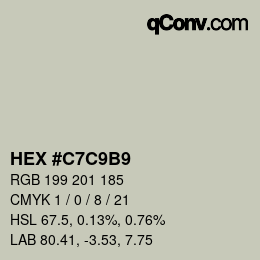 カラーコード: HEX #C7C9B9 | qconv.com