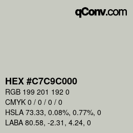 Color code: HEX #C7C9C000 | qconv.com