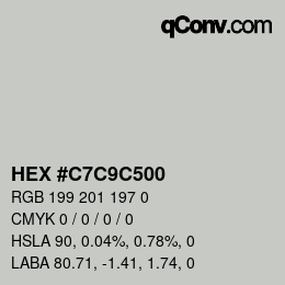 Color code: HEX #C7C9C500 | qconv.com
