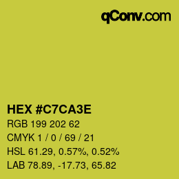 カラーコード: HEX #C7CA3E | qconv.com