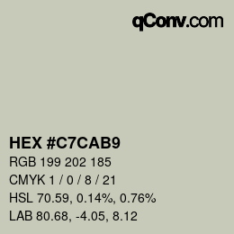 Color code: HEX #C7CAB9 | qconv.com