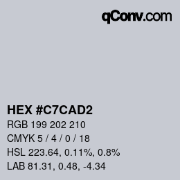 Color code: HEX #C7CAD2 | qconv.com