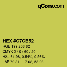 Color code: HEX #C7CB52 | qconv.com