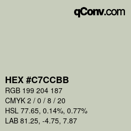 Color code: HEX #C7CCBB | qconv.com