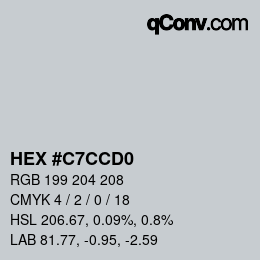 Color code: HEX #C7CCD0 | qconv.com