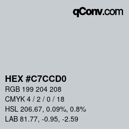 Color code: HEX #C7CCD0 | qconv.com